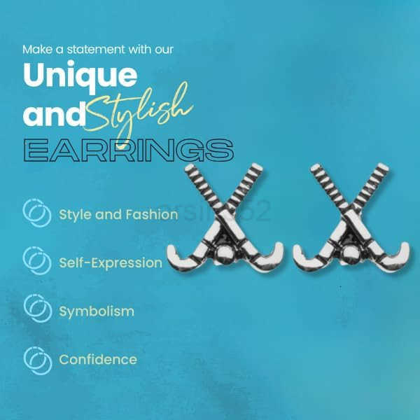 Field Hockey Stud EarringsW250911