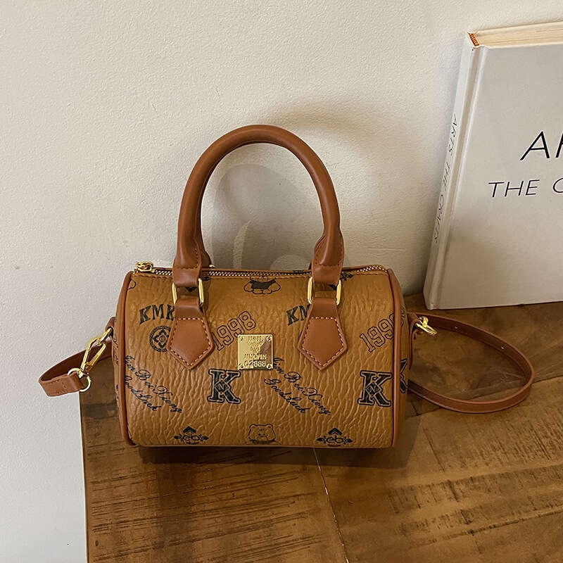 Designer Bag Women Crossbody Bags Cylinder Small Bags for Women 2025 New Printed Boston Bag Shoulder Bag Crossbody