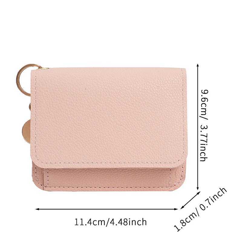 Vintage Solid Color Short Wallet Portable Bifold Coin Purse Womens Credit Card Holder W250911