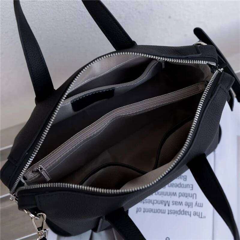 Burminsa Cowhide Genuine Leather Pillow Shoulder Bags For Women Designer Crossbody Satchel Top Handle Work Handbags