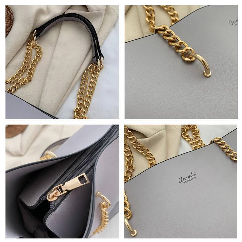 Casual Handbag Big Tote Leather For Ladies New Elegant Shoulder Bag Handbags Women Bags Designer Sac