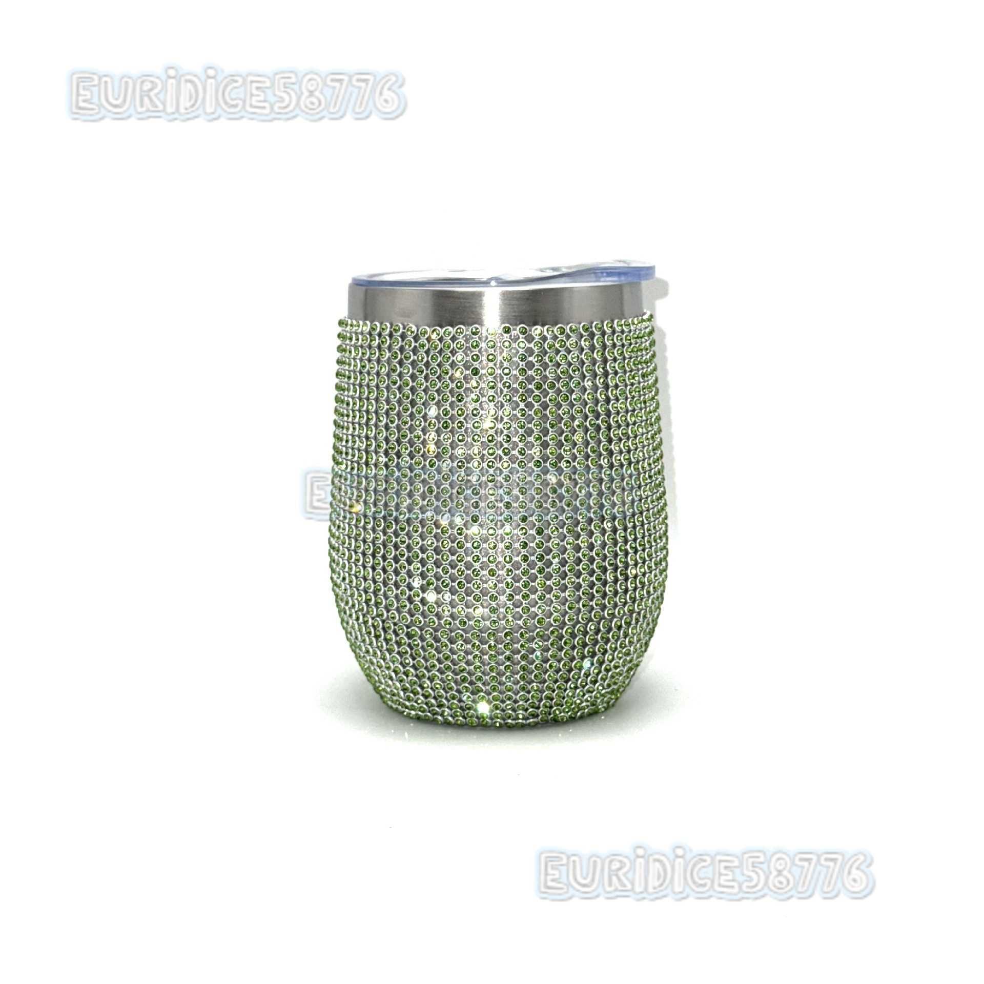 Cup Stainless Steel Creative Insulated Cup 304 Large Capacity Mesh Diamond Eggshell Cup H250911