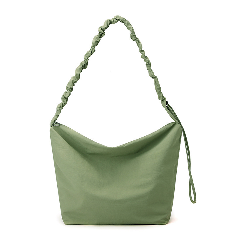Luxury Bag Pleated Drawstring Shoulder Bag Solid Color Free Shipping Simple Commuter Crossbody Bag Japanese Style Casual Designer Bag Handheld Tote Ba