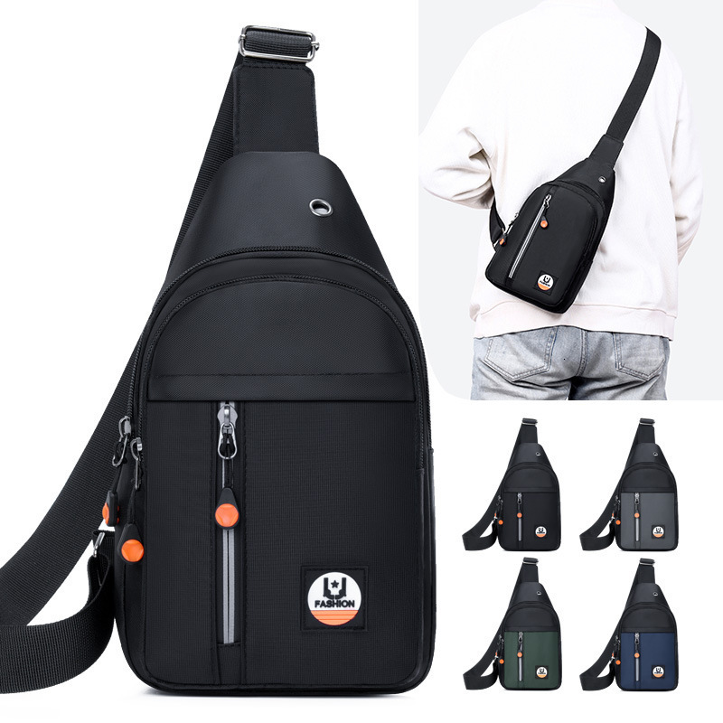Free Shipping Oxford Cloth Men S Luxury Bag Chest Bag Korean Version Designer Bag Multi Layer Pocket Single Shoulder Bag Model Multi Functional Travel