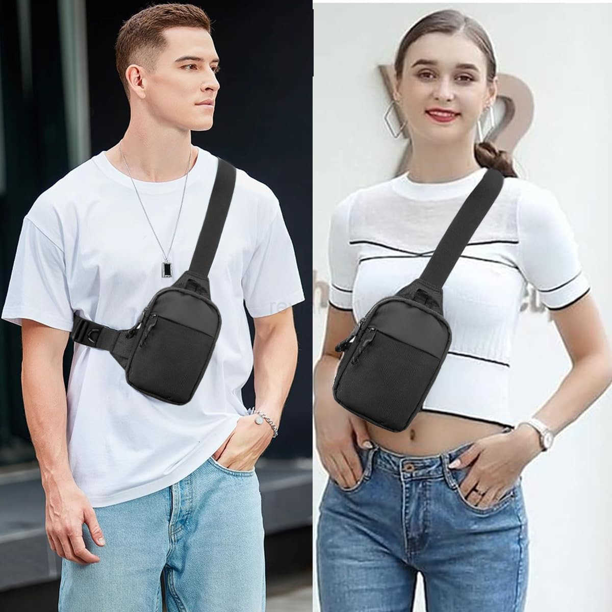Mini Sling Bag for Men CrossbodySmall Chest Bag Casual Trendy Waterproof Lightweight Phone Crossover DaypackW250911