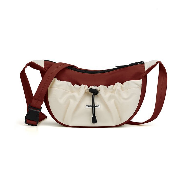 Fashion Pleated Commuter Luxury Bag Dumpling Bag Free Shipping Capacity Lightweight Simple Shoulder Bag Designer Bag Design Color Block Handheld Cross