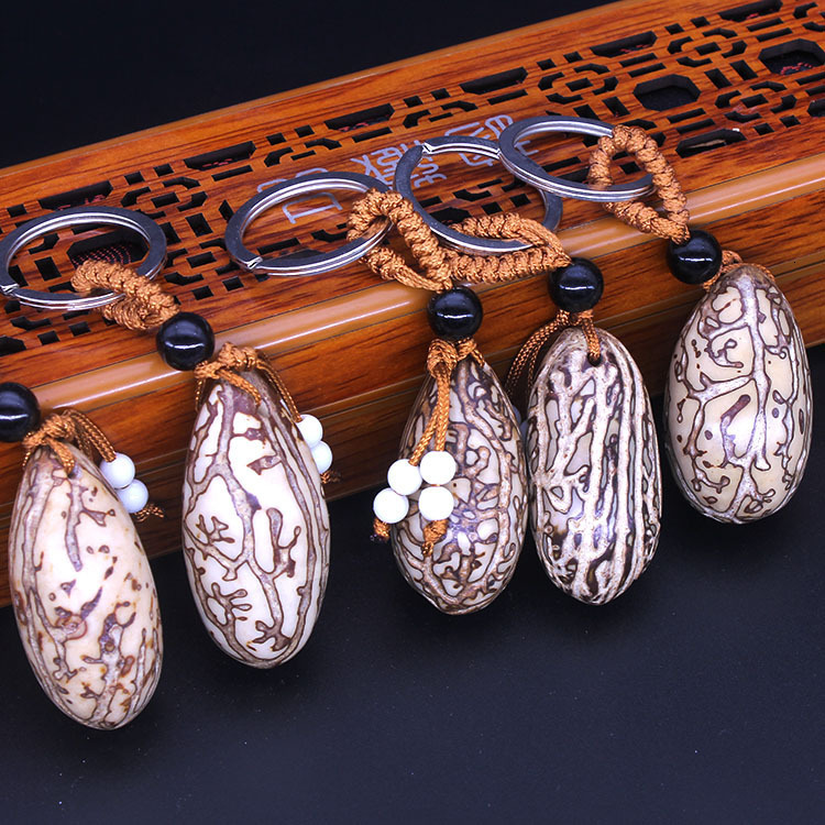Pure Natural, Thousand Eyes, Bodhi Seed Hanging, Key Links Hanging Parts, Handicraft Collections (one piece)