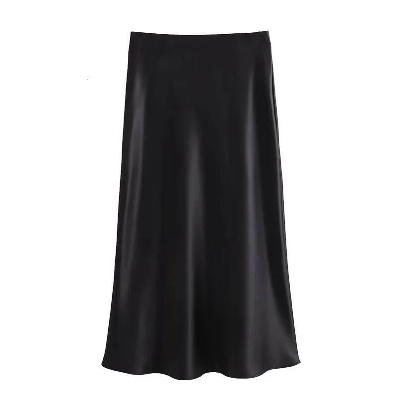 Satin Long Skirts for Draped High Waist Midi Woman Summer Straight Women's Holiday Beach Women Skirt dongdumaoyi