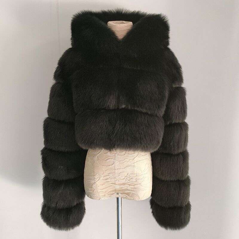 Women's Clothing Coat Fashion Fur Plus Size Medium Long Plush Jacket Coat Women