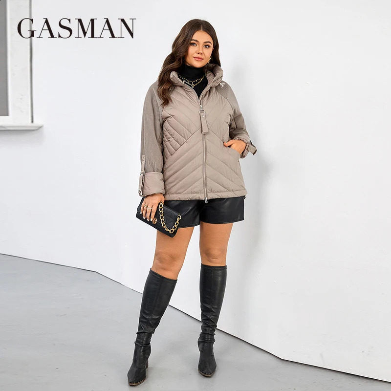 GASMAN Fashion Down Jacket Womens Plus Size Short Casual Hooded Pocket Parkas Women Female Coat Outwear 25636 250911