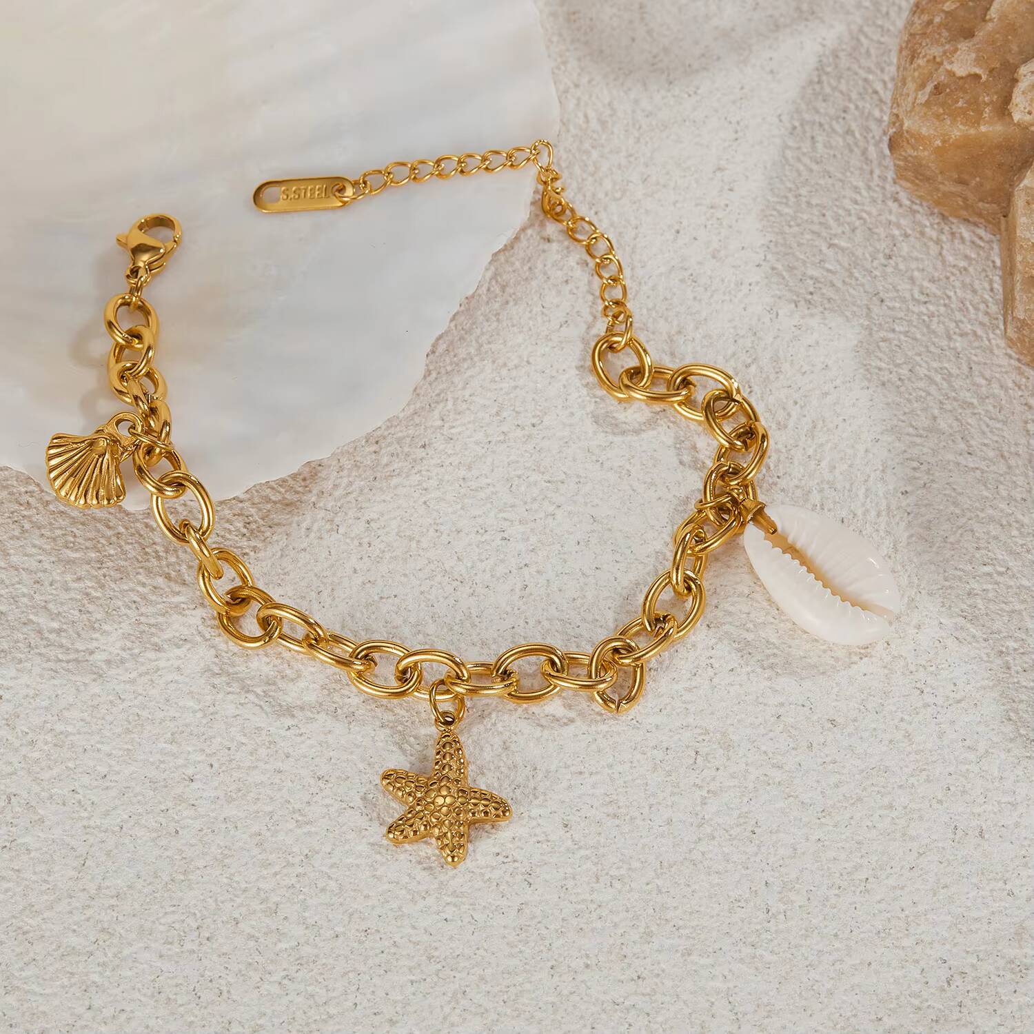 Ocean Wind Starfish Shell Light Luxury Personality Highend Bracelet