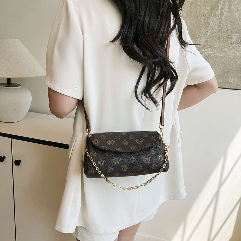 Elegant Small Square Bags Fashion Underarm Luxury Bags or Women 2025 New Printed Versatile Chain Shoulder Crossbody Bag