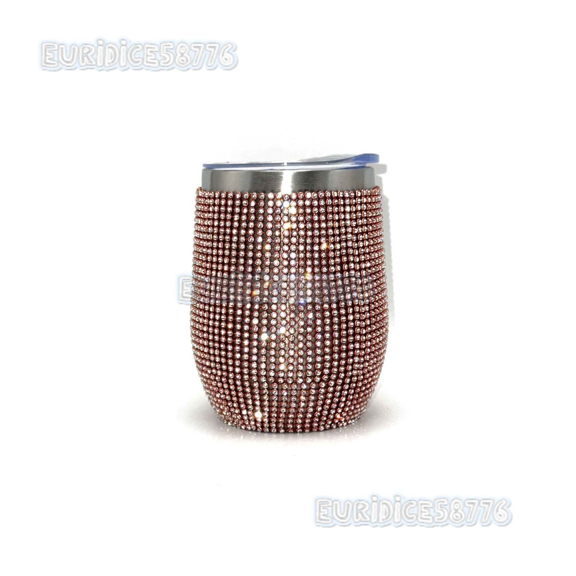 Cup Stainless Steel Creative Insulated Cup 304 Large Capacity Mesh Diamond Eggshell Cup H250911
