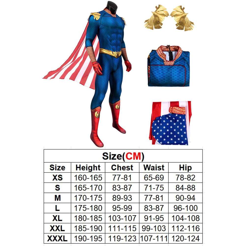 Disguise Homelander Cosplay Cloak Jum psuit Clothing TV B oys Costume Adult Men Roleplay Role Play Fancy Dress Up Party Cloth