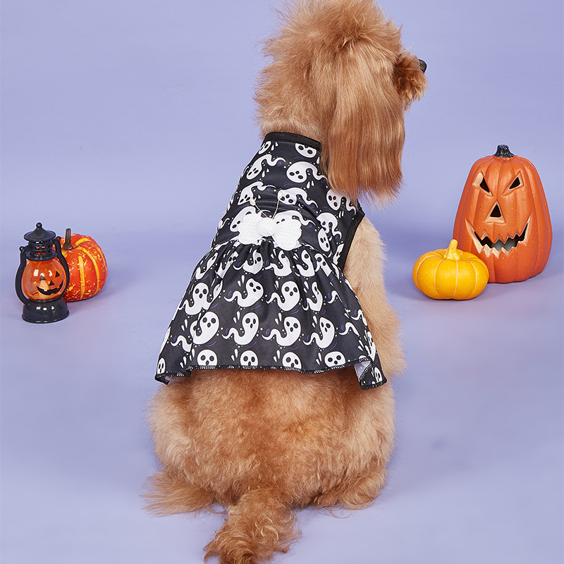 Halloween Ghost Print Skirt for Pets Designed Just for Your Beloved Dog