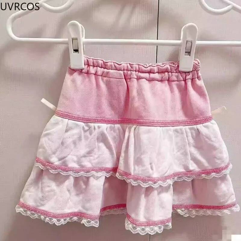 Sweet Lolita Style Cake Mini Japan Women Kawaii Cartoon Embroidery Bow Pleated Skirts Y2k Short Fairy Skirt Faldas Mujer dongdumaoyi