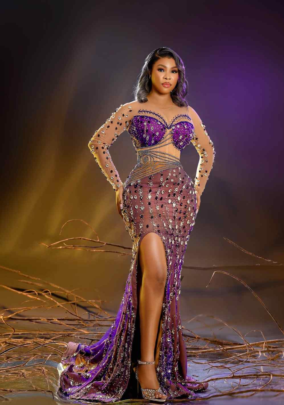 Luxury Crystals Celebrity Evening Dresses Jewel Long Sleeves Women Vestidos De Gala Grand Prom Party Gowns Customized
