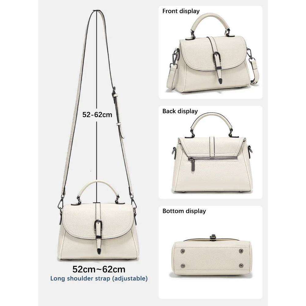 Zency Women S Genuine Leather Top Handle Simple Fashion Bag