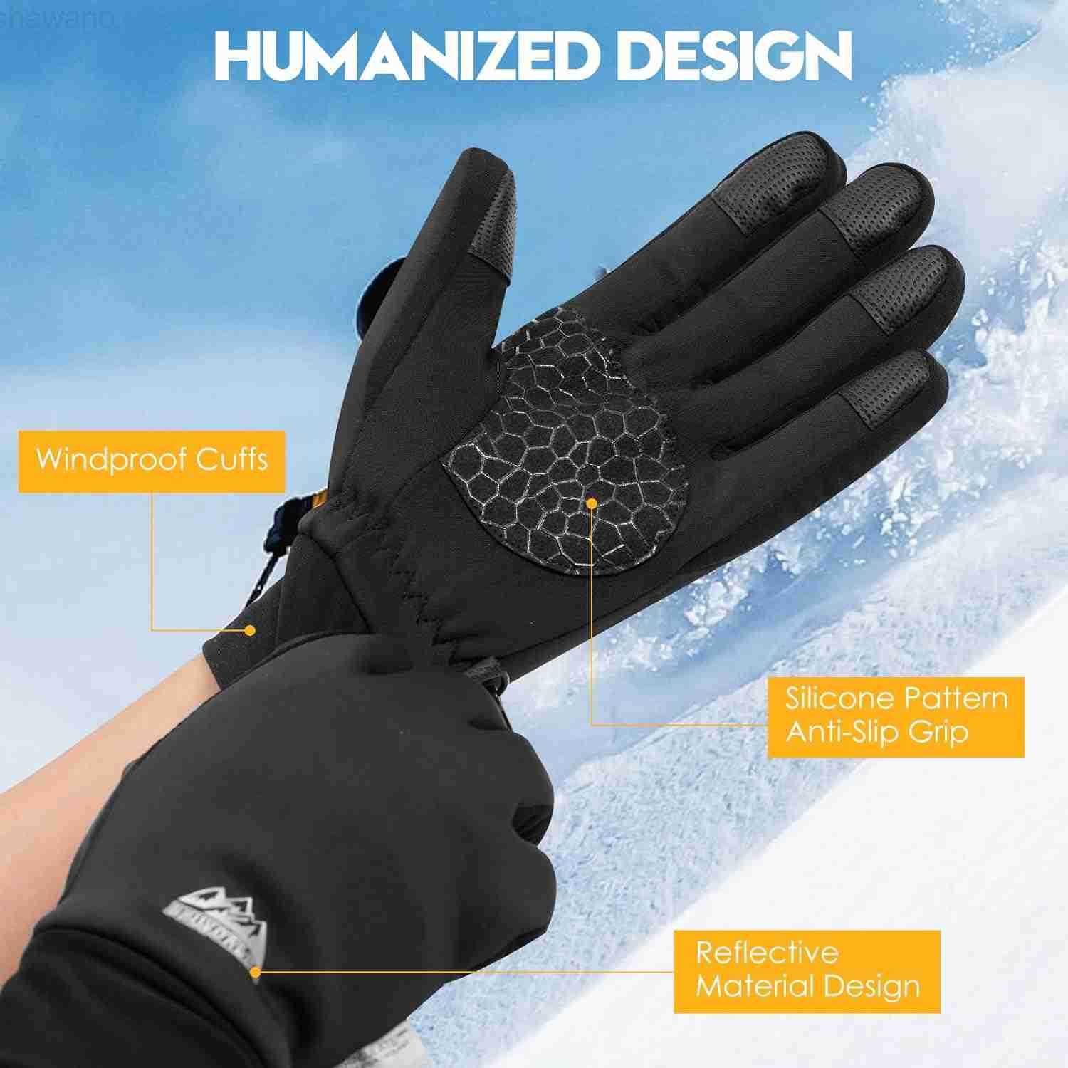 Winter Gloves for Women Men 3M Thermal Insulation Lycra Fabric Windproof Touchscreen AntiSlip Cold WeatherW250911