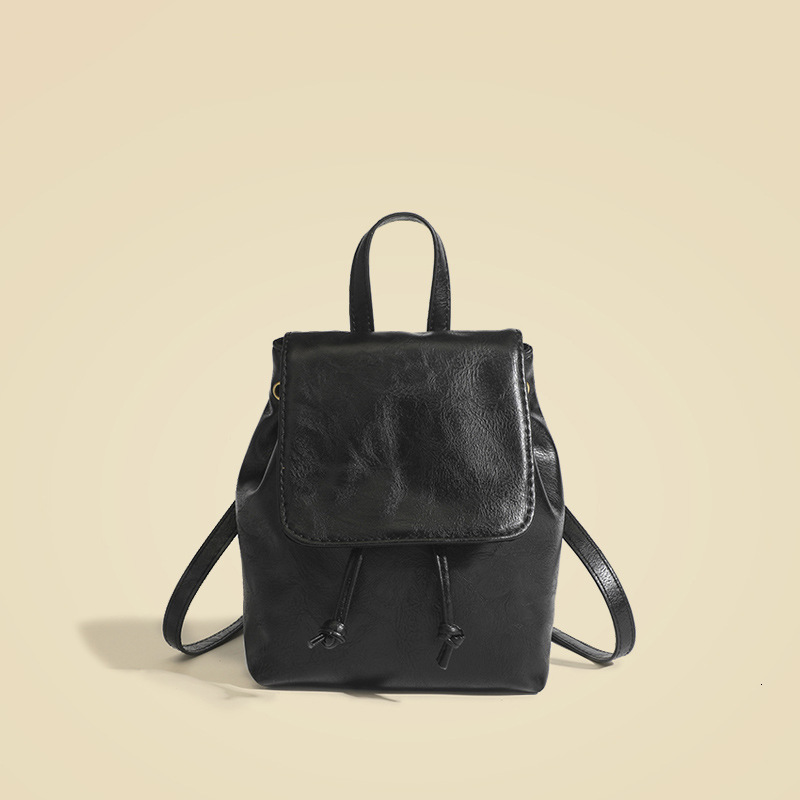 TB BHULAMTE Designer Bag Xiaohongshu Same Style University Style Backpack 2025 New Backpack High End Leather Backpack Women's Small Backpack