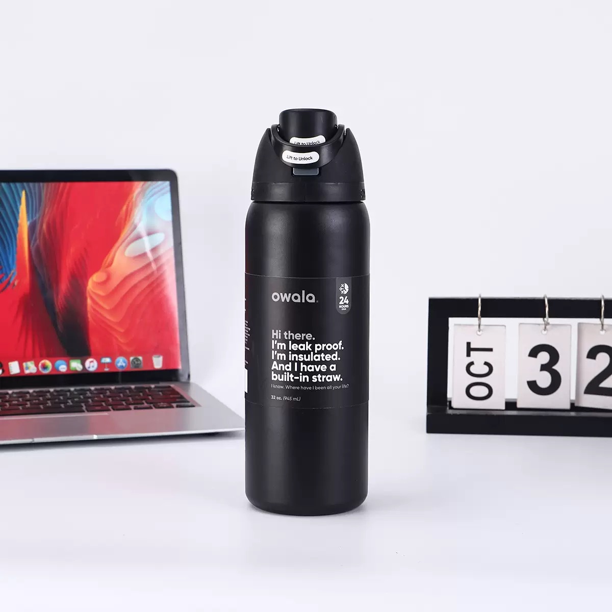 2024 Colorful Insulated Water Bottle with 316 Stainless Steel - OWALA Space Pot Outdoor Vacuum Thermos Drinkware, Reusable Travel Mug, GG1028 dh362813