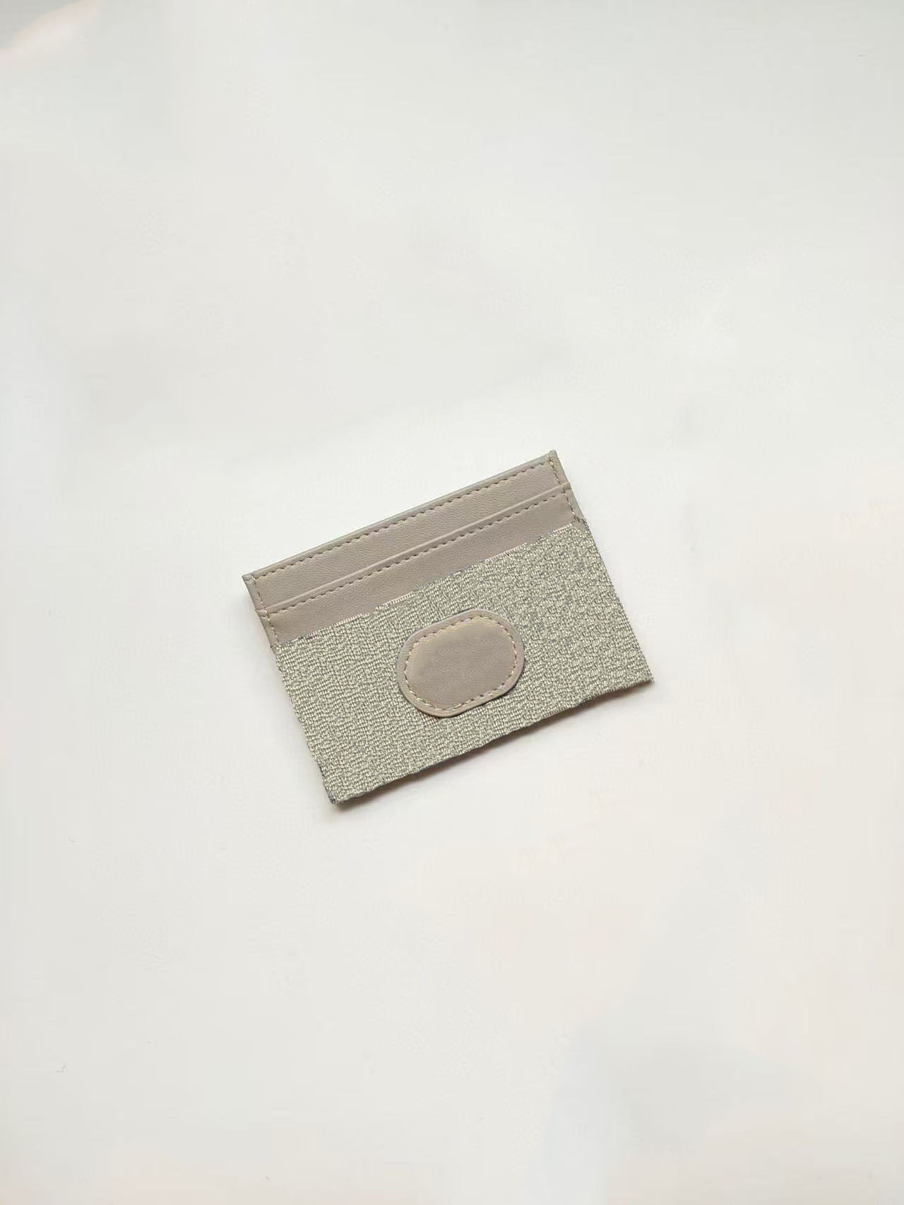 Luxury designer card bag wallet, fashionable women's classic canvas wallet, credit card coin bag, with dustproof bag and packaging box.