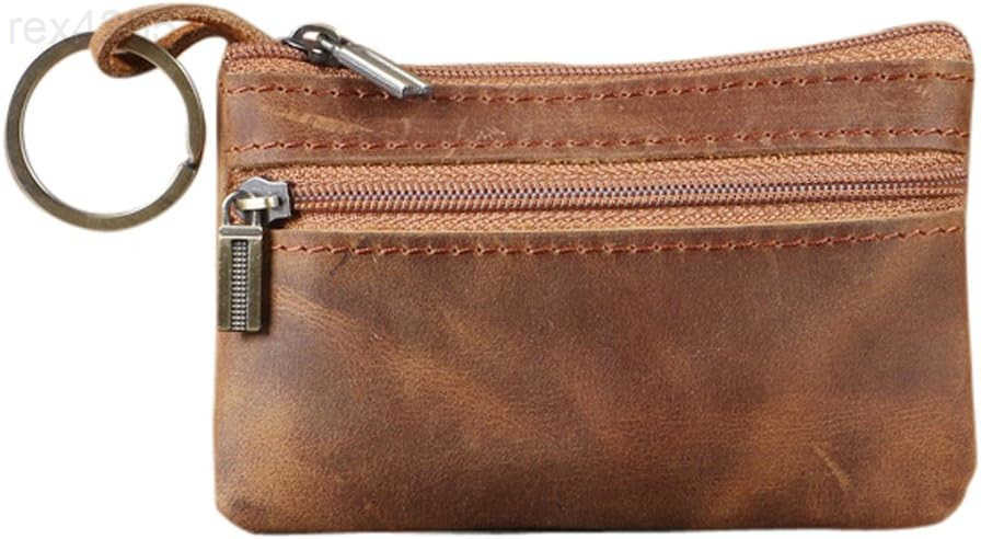 Coin Purse for MenCoin Pouch for MenGenuine Leather Mens Tray Purses Coin Purse Cash Change Wallet Key Holder Money Pouch brownW250911