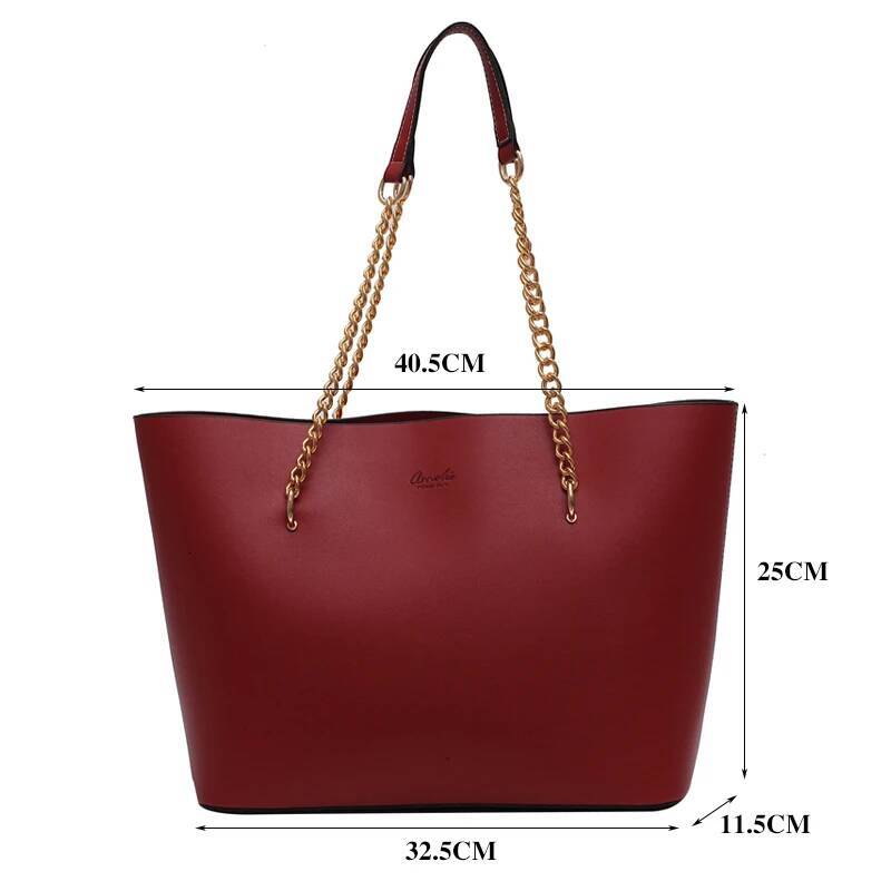 Casual Handbag Big Tote Leather For Ladies New Elegant Shoulder Bag Handbags Women Bags Designer Sac