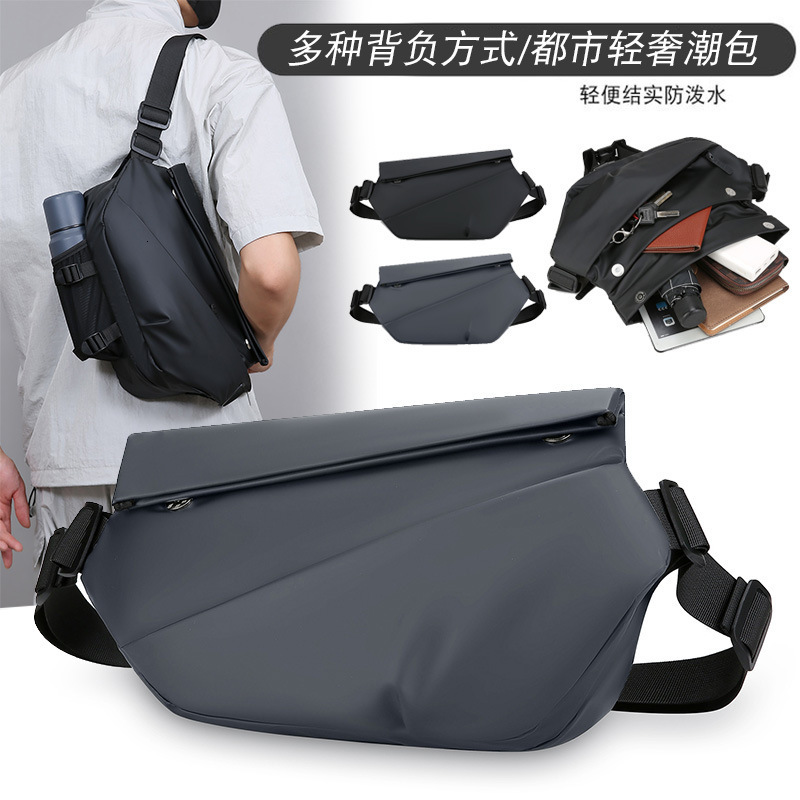 New Chest Bag Trendy Brand Free Shipping Men Motorcycle Crossbody Bag Designer Bag Water Resistant Multifunctional Chest Bag Cool Crossbody Luxury Bag