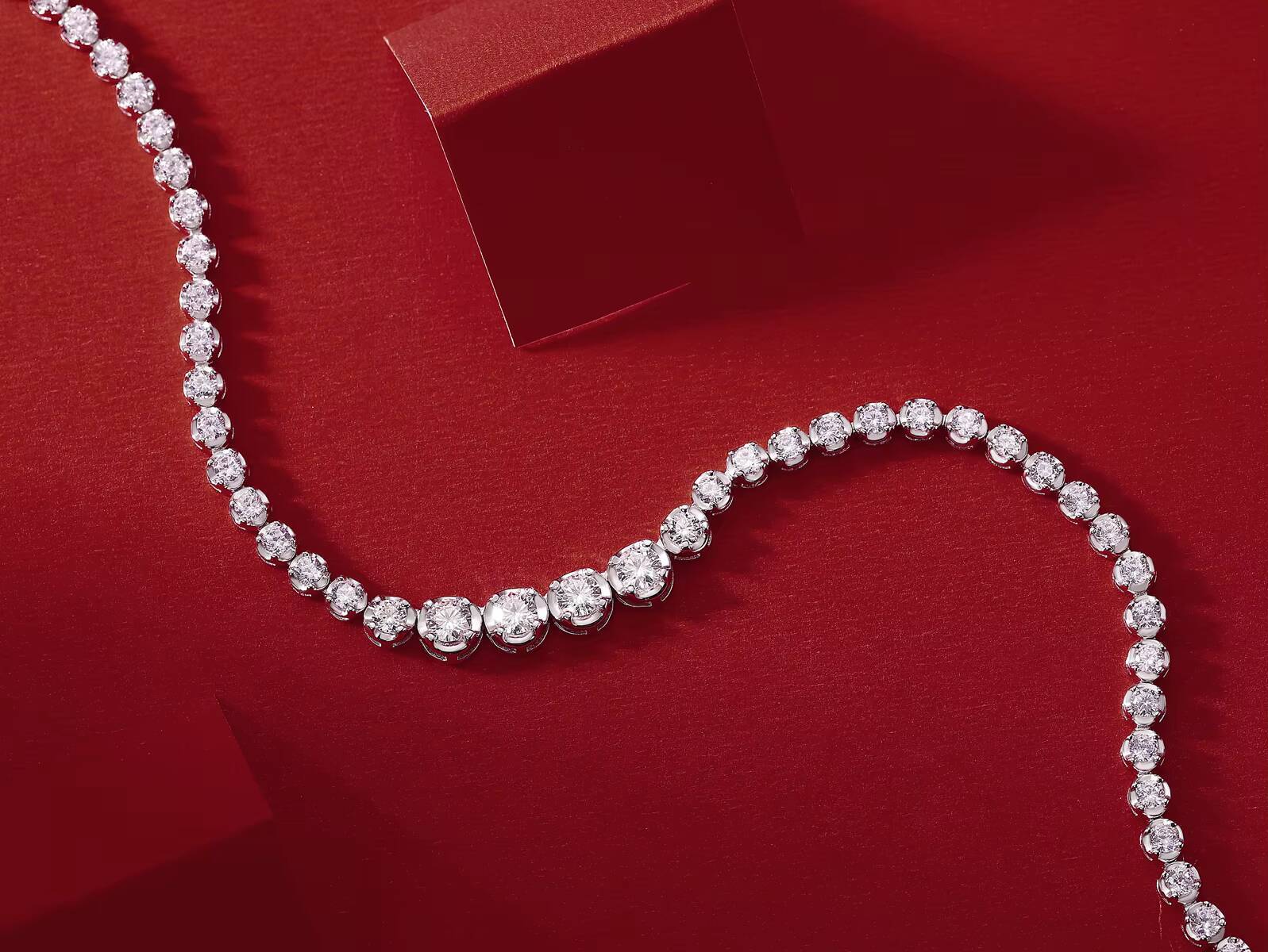 Wholesale VVS Moissanite Tennis Chain Iced Out Women Fine Jewelry Tennis Necklace