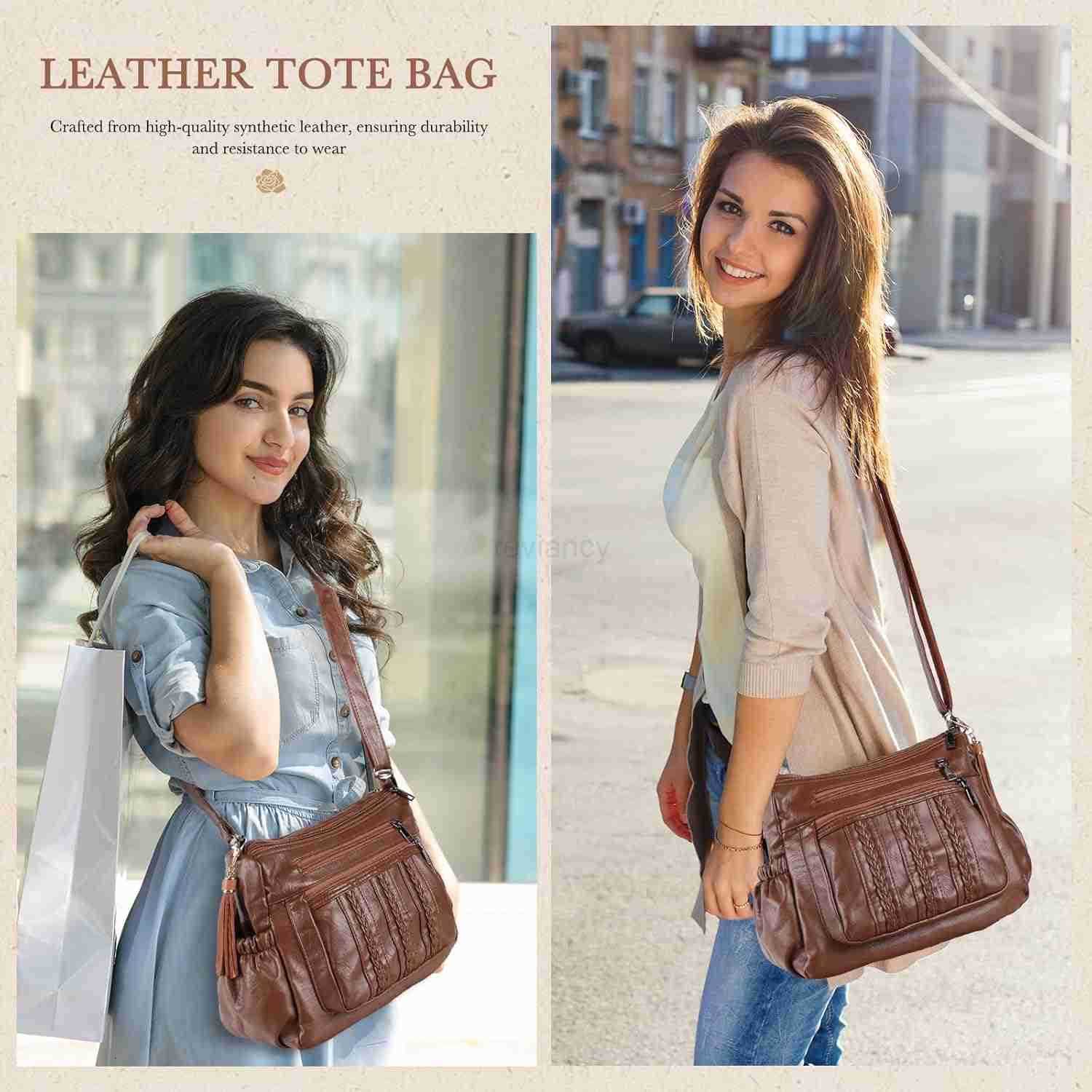 Purses for Women Pocketbooks Soft PU Leather Ladies Crossbody Purse Multi Pocket Shoulder BagW250911