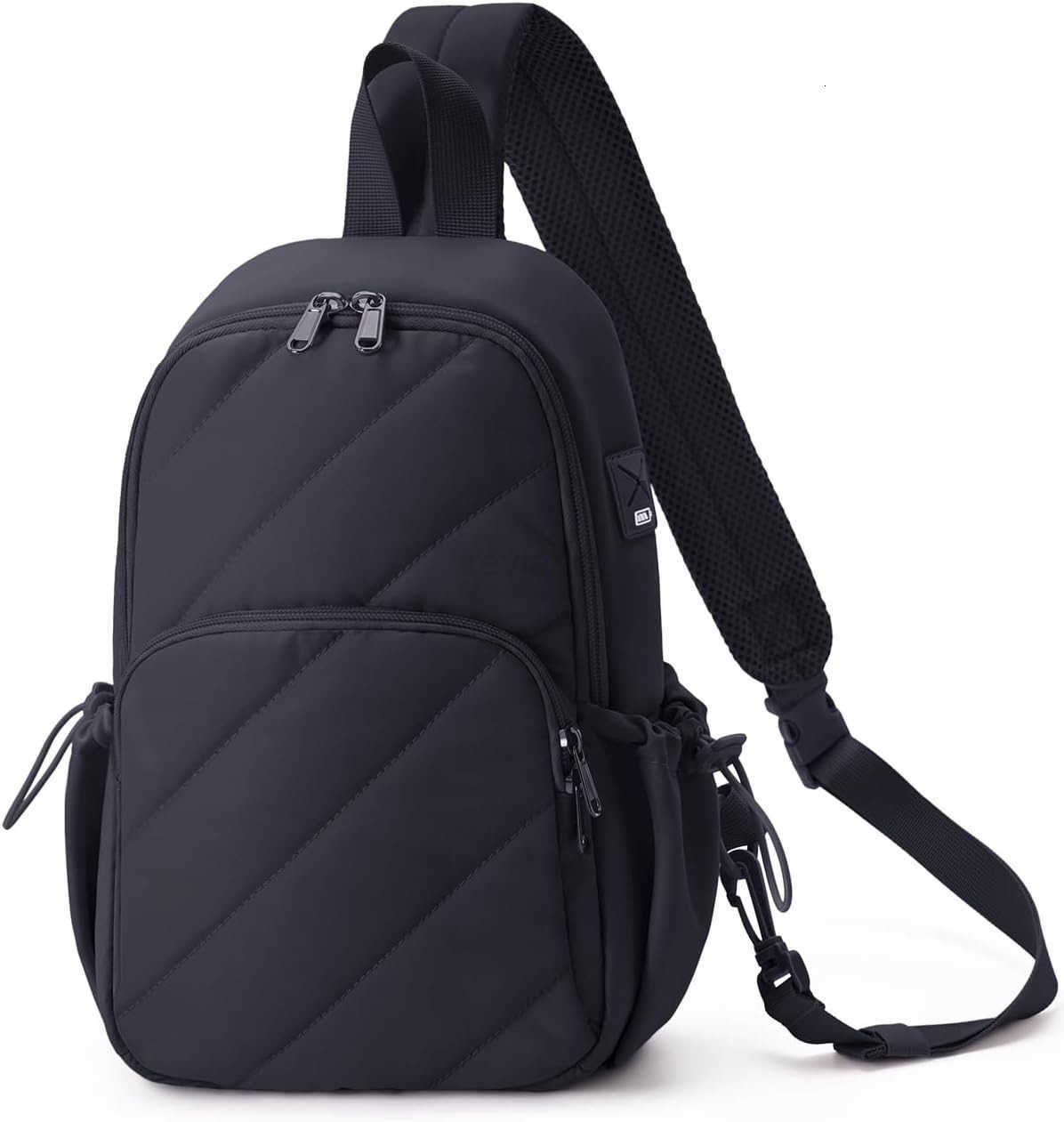 Nature Sling Bag for Women Lightweight Quilted Crossbody Bag Fits for 11 Tablet with Breathable Back Panel Anti Theft Pocket Padded Strap USB Charge P
