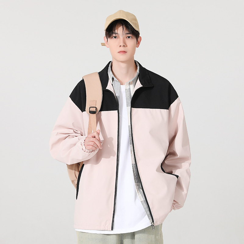 L46840 Spring and autumn heavyweight jacket sweatshirt double zipper hooded cardigan men's sweatshirt
