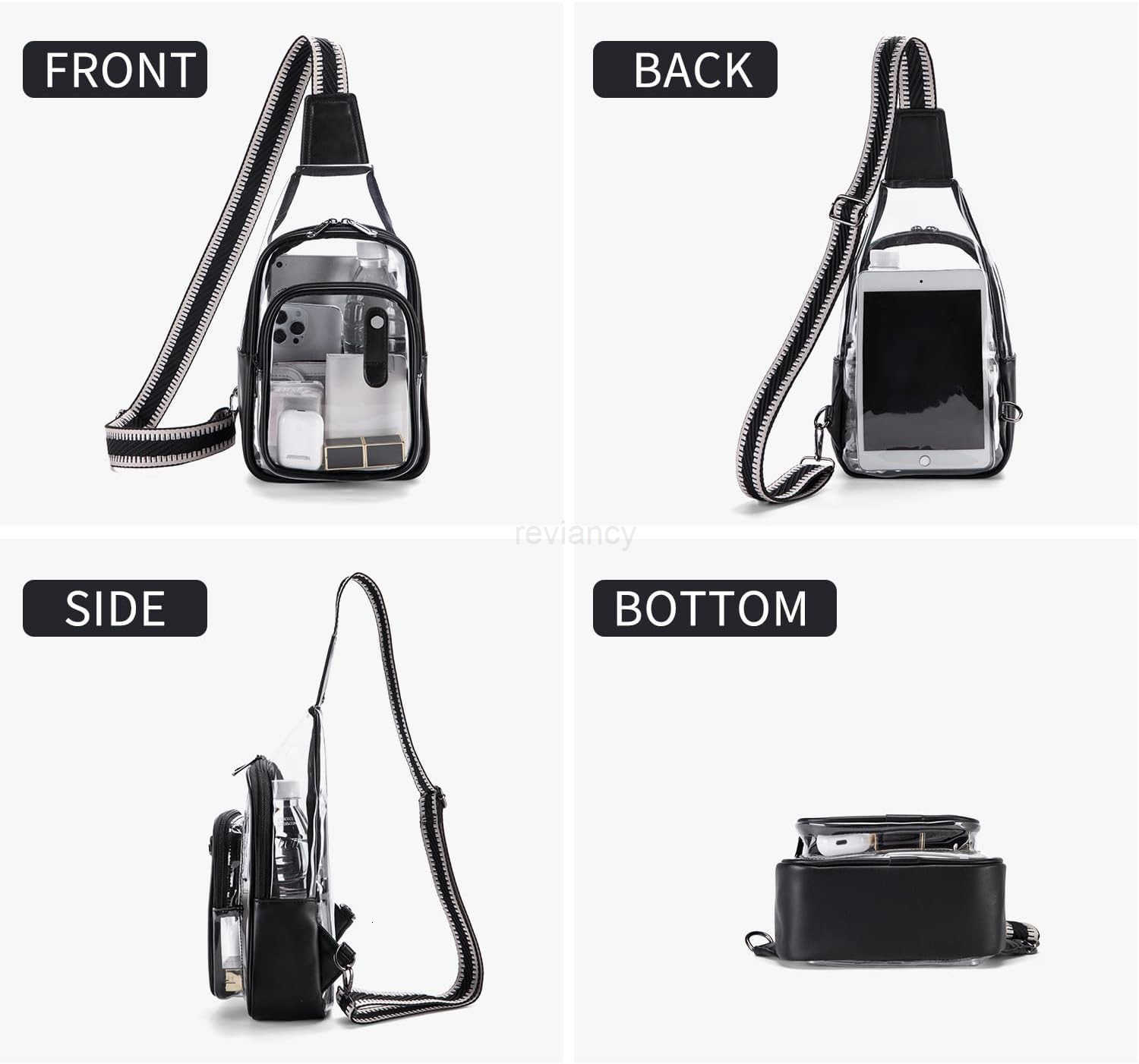 Clear Bag for Stadium Events Clear Purses For Women Stadium Crossbody Clear Fanny pack For Women Concert BagW250911