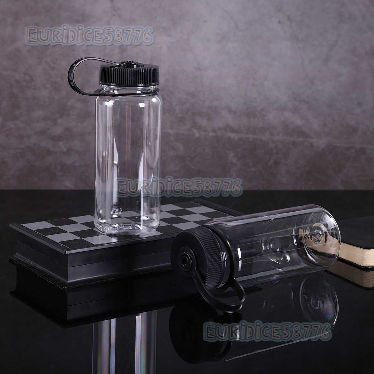 Simple Fashion New Large Capacity Space Bottle 1l Wide Mouth Plastic Water Cup Outdoor Hiking Portable Sports Water Bottle H250911