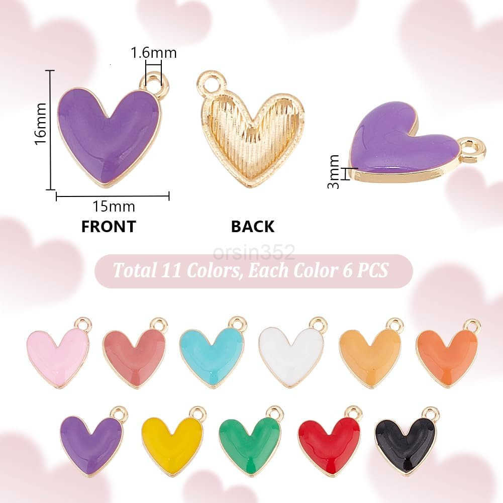 PandaHall Heart Pendart CharmsW250911