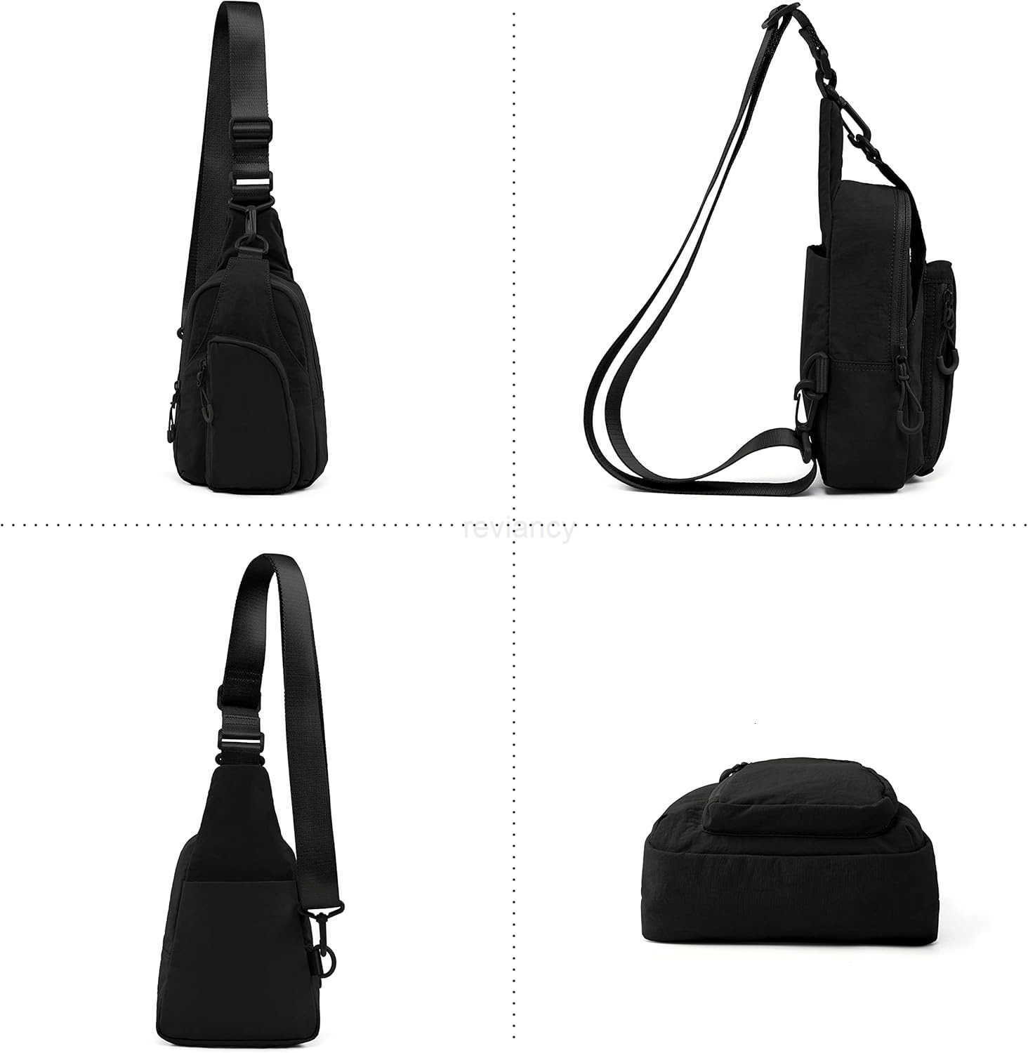 Daily Sling Bag with Adjustable Straps Crossbody Chest Bag Lightweight Small Backpack for Casual Traveling HikingW250910