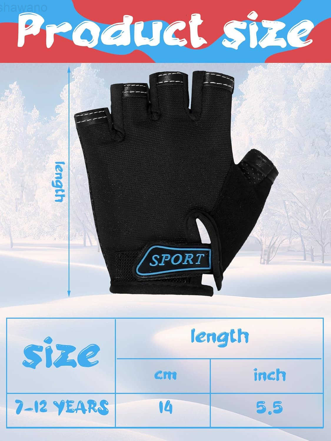 3 Pairs Kids Bike Gloves Kids Half Finger Fingerless Sports Gloves NonSlip Gel for 712 YearsW250911