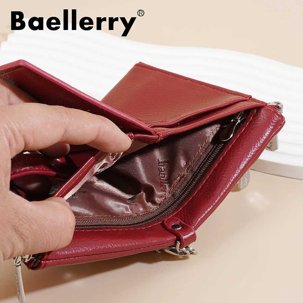 New High Quality Women Short Wallet Double Zipper Coin Pocket Female Purses Credit Card Holder Womens Wallet With Chain W250911