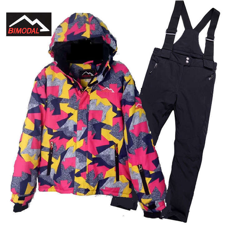 Men's Clothing Children's Ski Suit BIMODAL Ice Skiing Outdoor Warm Cold Down Cotton