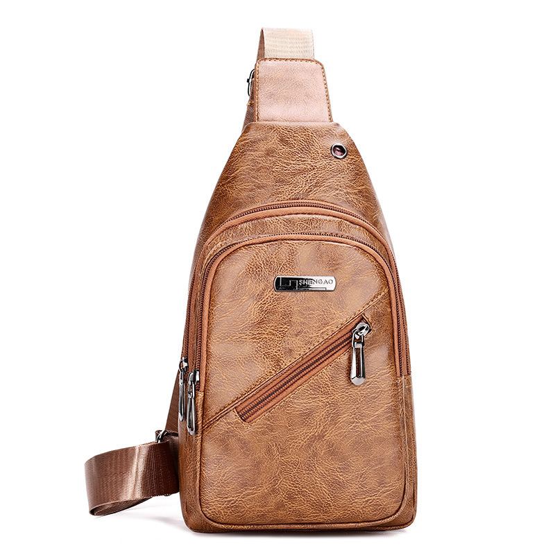 Cross Border Dropshipping Large Capacity Travel Crossbody Bag Men S Luxury Bag Business Free Shipping Leather Chest Designer Bag Bag Fashion Versatile