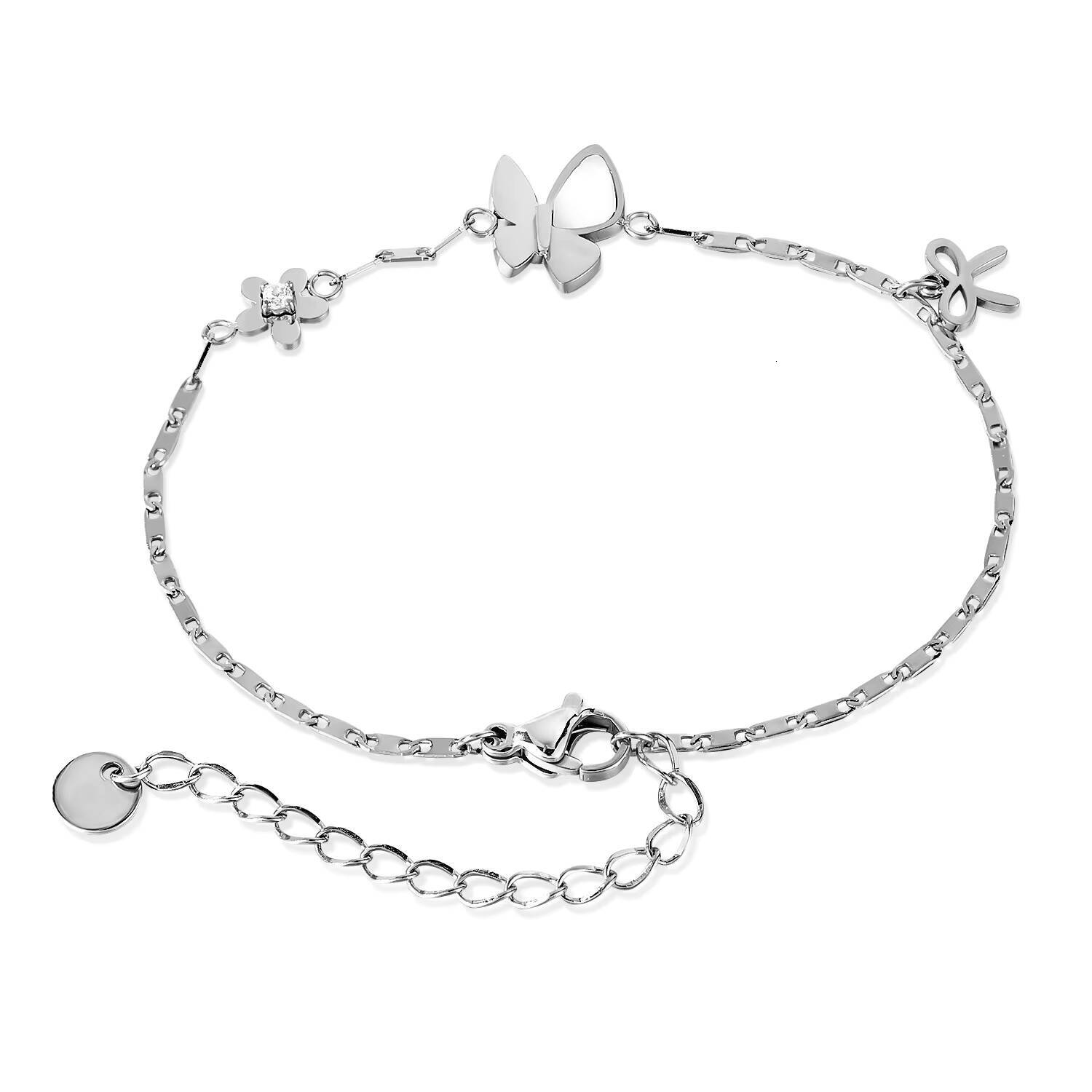 Delicate Mother Shell butterfly Flower Versatile commuter Wind INS Bracelet