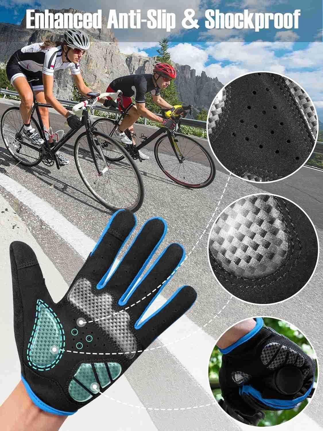 Cycling Gloves for Men Women Touchscreen Breathable Gloves Mountain Bike Gloves for BMX ATV MTB Riding Road Racing Bicycle Climbing BoatingW250911