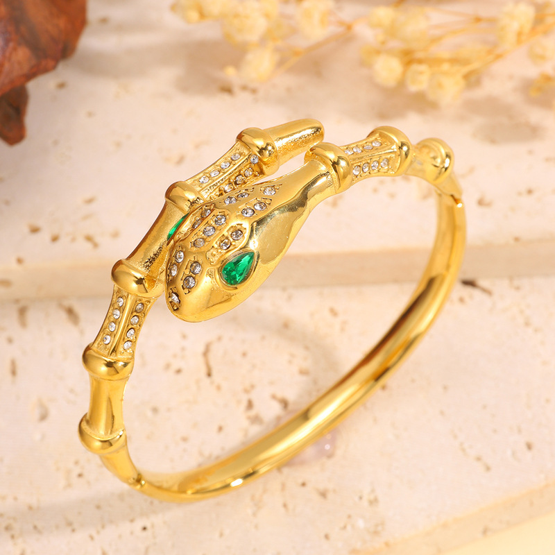jewelry designer for women Narrow Single Circle Snake Bracelet Dia High Quality Gold Plated Bangle Christmas luxury Birthday Gift no fade