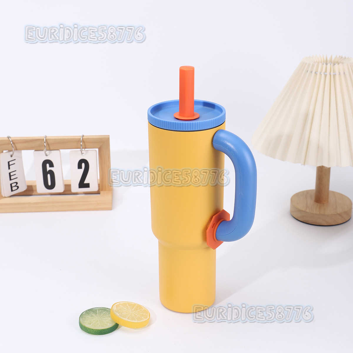 New Ice Cup 304 Stainless Steel Insulated Cup with Straw Outdoor Portable Handle Cup H250911