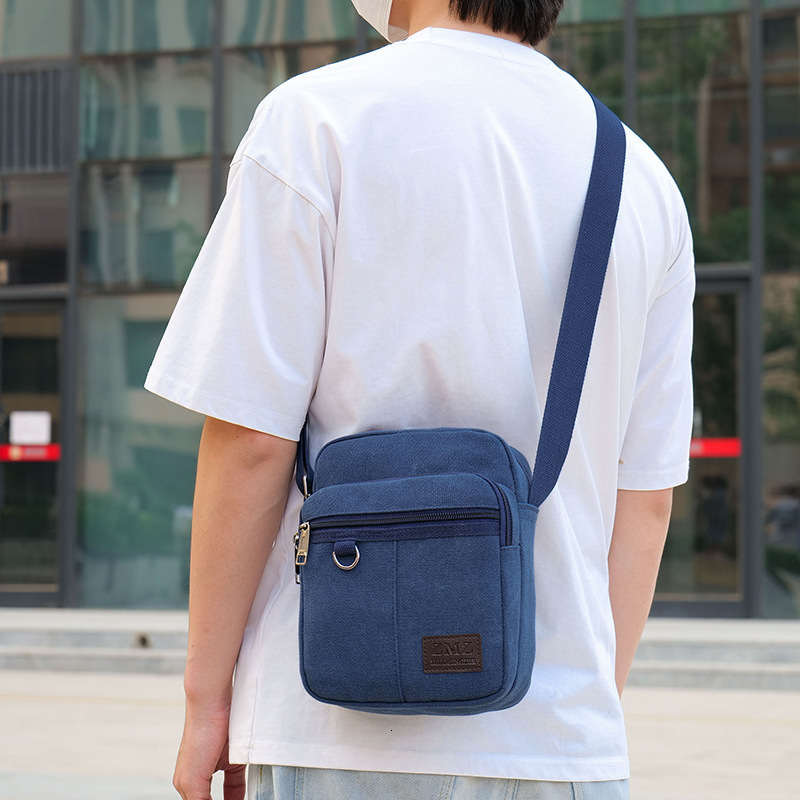 New Men S Canvas Free Shipping Luxury Bag Designer Bag Bag Single Shoulder Bag Korean Style Trendy Casual Canvas Men S Bag Business Outdoor Backpack C