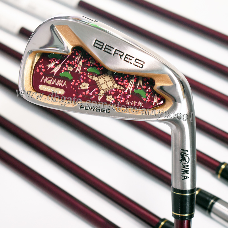 Golf Clubs 4 stars HONMA S-08 Golf Irons Women Right Handed Irons Set Graphite Shaft L Flex Golf Shaft and Head cover