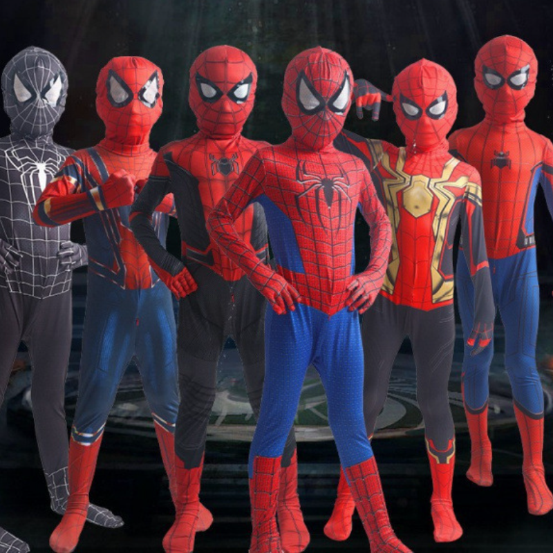 Disney Boys' Spiderman Jumpsuit Tight Clothes Autumn Halloween Children's Performance Cosplay Costume baby clothe designer kid clothe kid de