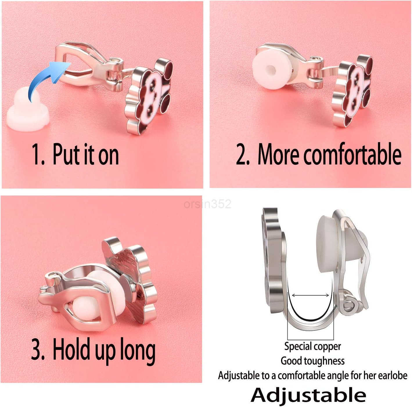 20 Pairs Kids Clipon Earrings Cute Animal Designs NonPierced for GirlsW250911