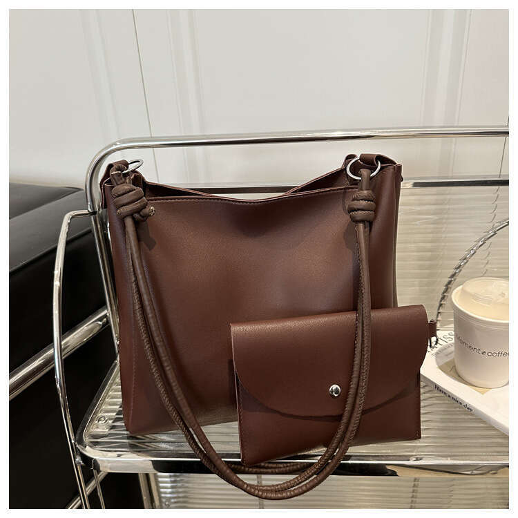 This Year's Trendy Bags for Women Large Capacity New Summer Fashion Shoulder Textured Designer Bags Mother-Daughter Bucket Bag